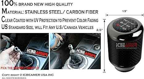 Perilla para palanca de cambios manual Carbon Fiber