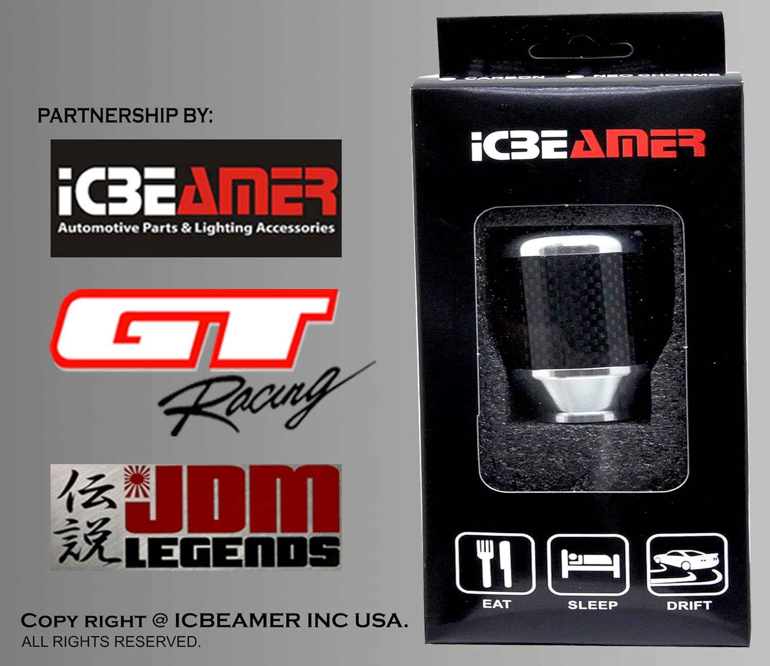 Perilla para palanca de cambios manual Carbon Fiber