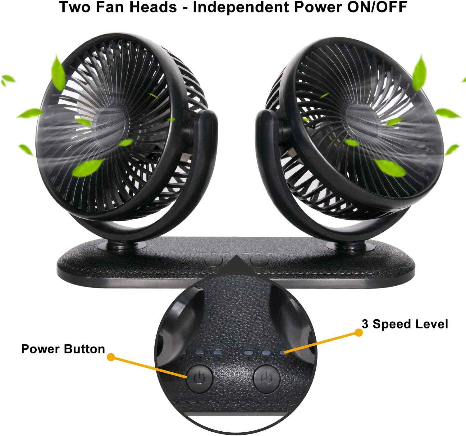Ventilador para automóvil Tripole Dual Head