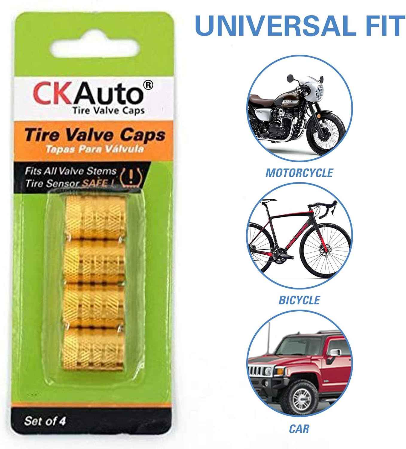 Tapa para válvula de neumático Ck Auto Pack 4 unidades (SALE2x1)
