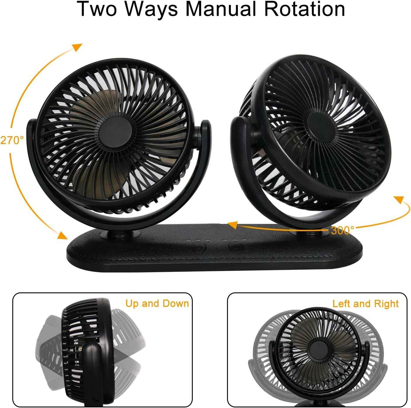 Ventilador para automóvil Tripole Dual Head