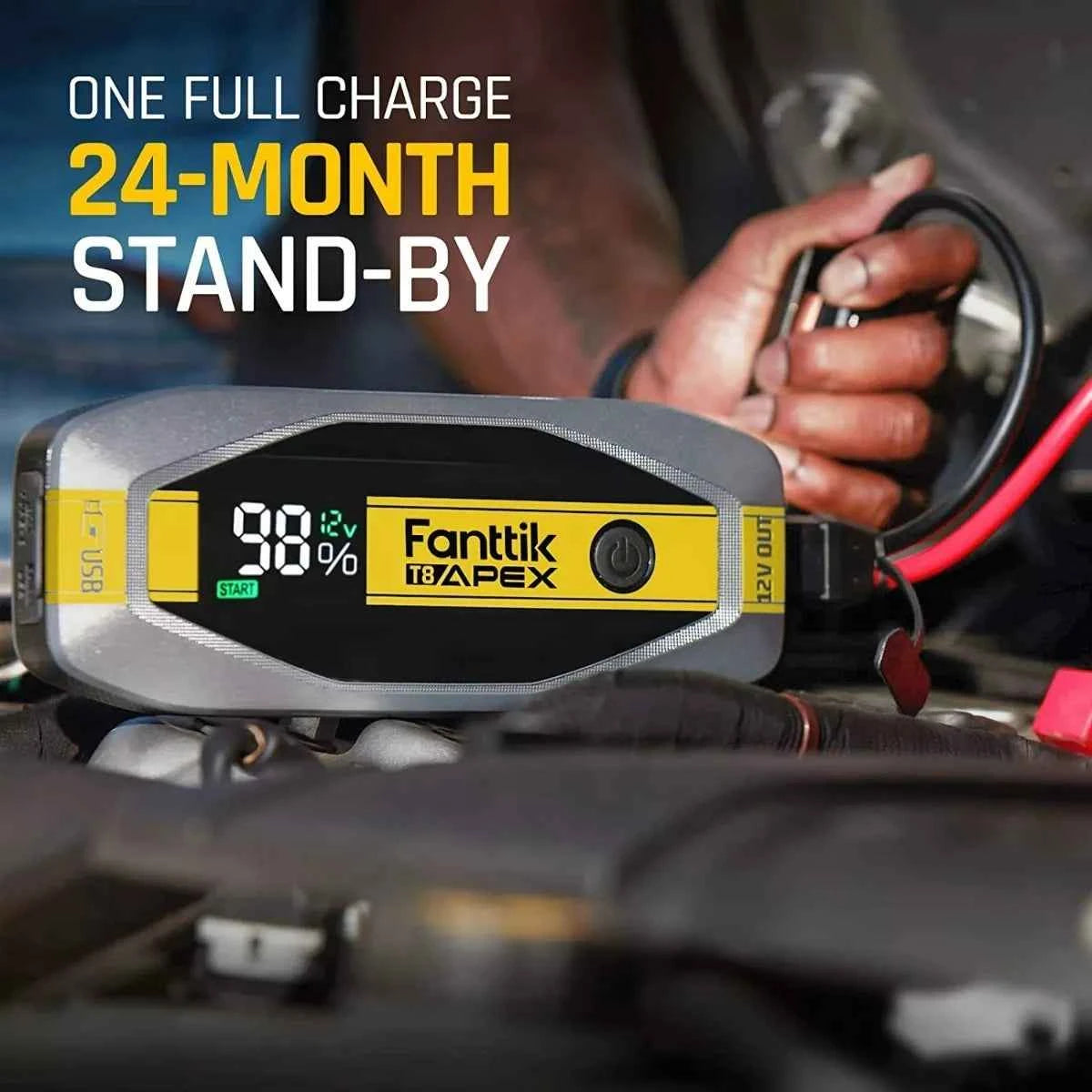 Arrancador para batería de vehículos 2000 amperios Fanttik T8 Apex