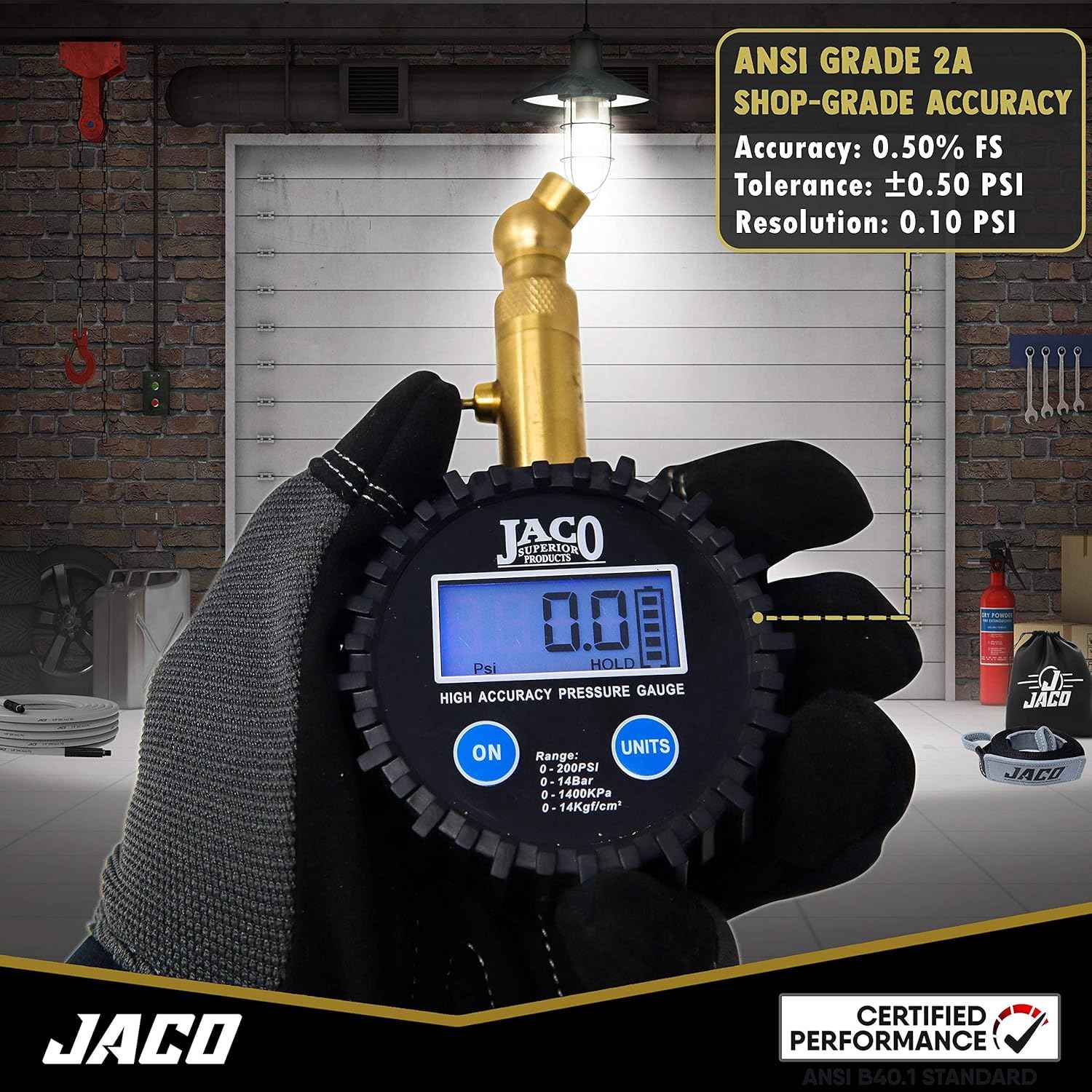 Medidor digital para presión de aire en neumáticos Jaco JSP-036