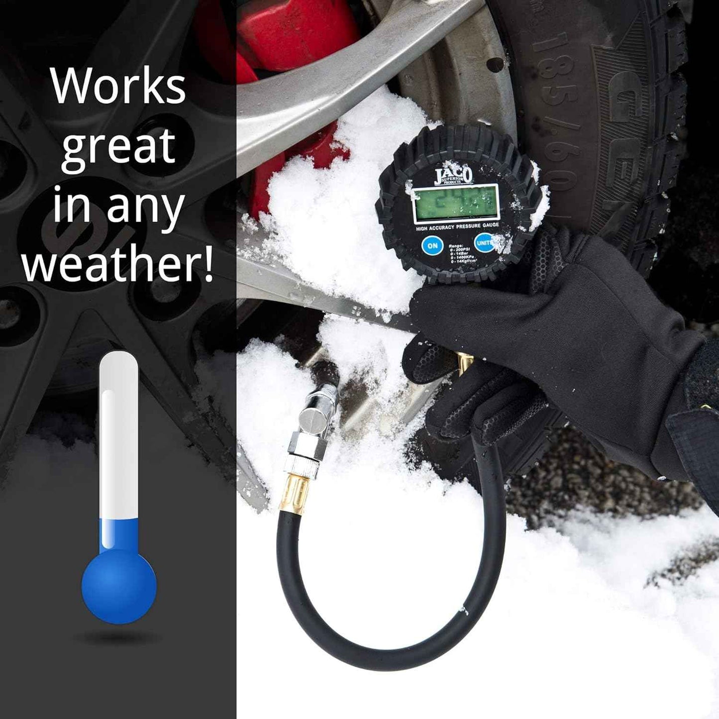 Medidor digital para presión de aire en neumáticos Jaco Elite Pro Digital