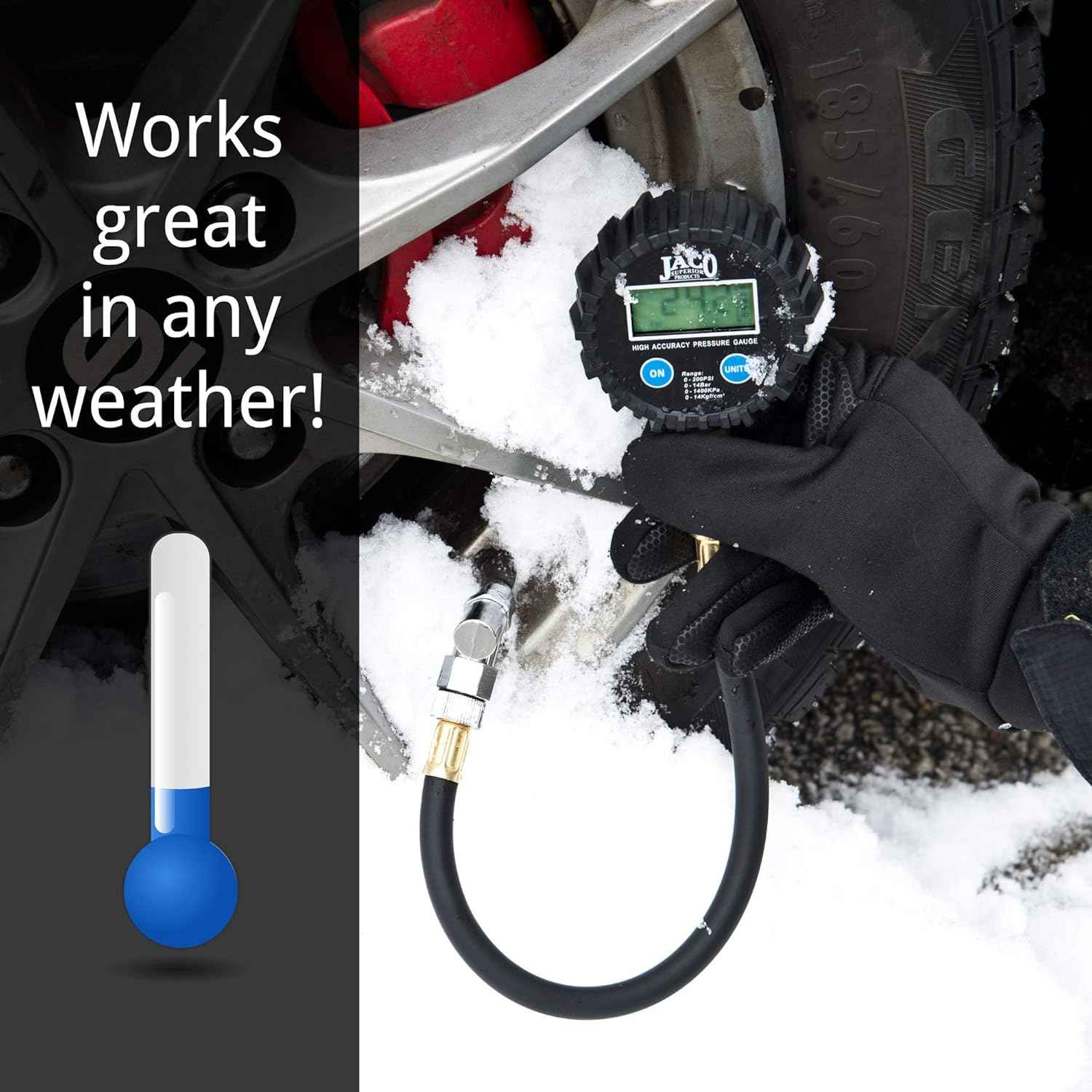 Medidor digital para presión de aire en neumáticos Jaco Elite Pro Digital