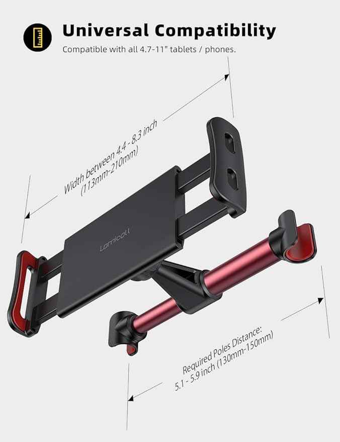 Soporte de tablet para reposacabezas de automóvil Lamicall P Stand