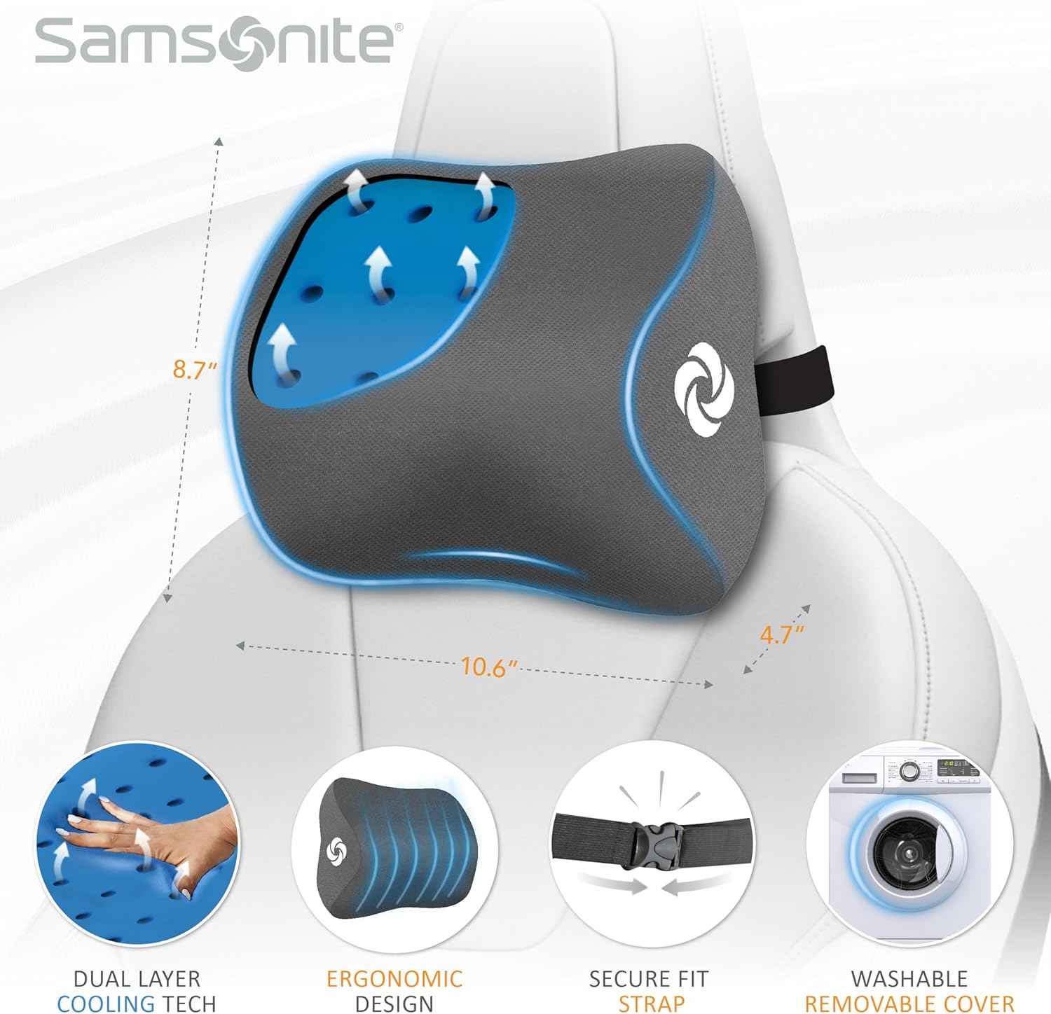 Cojín para reposacabezas de automóvil Samsonite SA6442