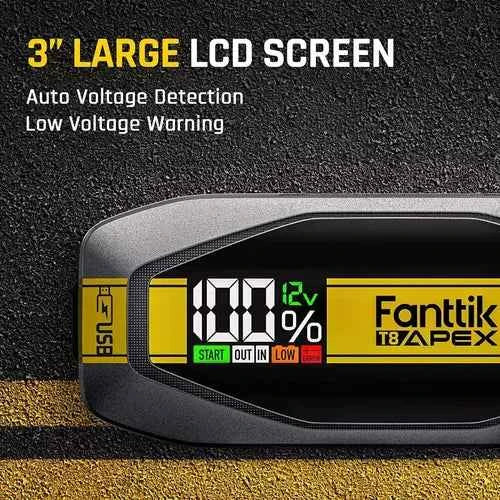 Arrancador para batería de vehículos 2000 amperios Fanttik T8 Apex