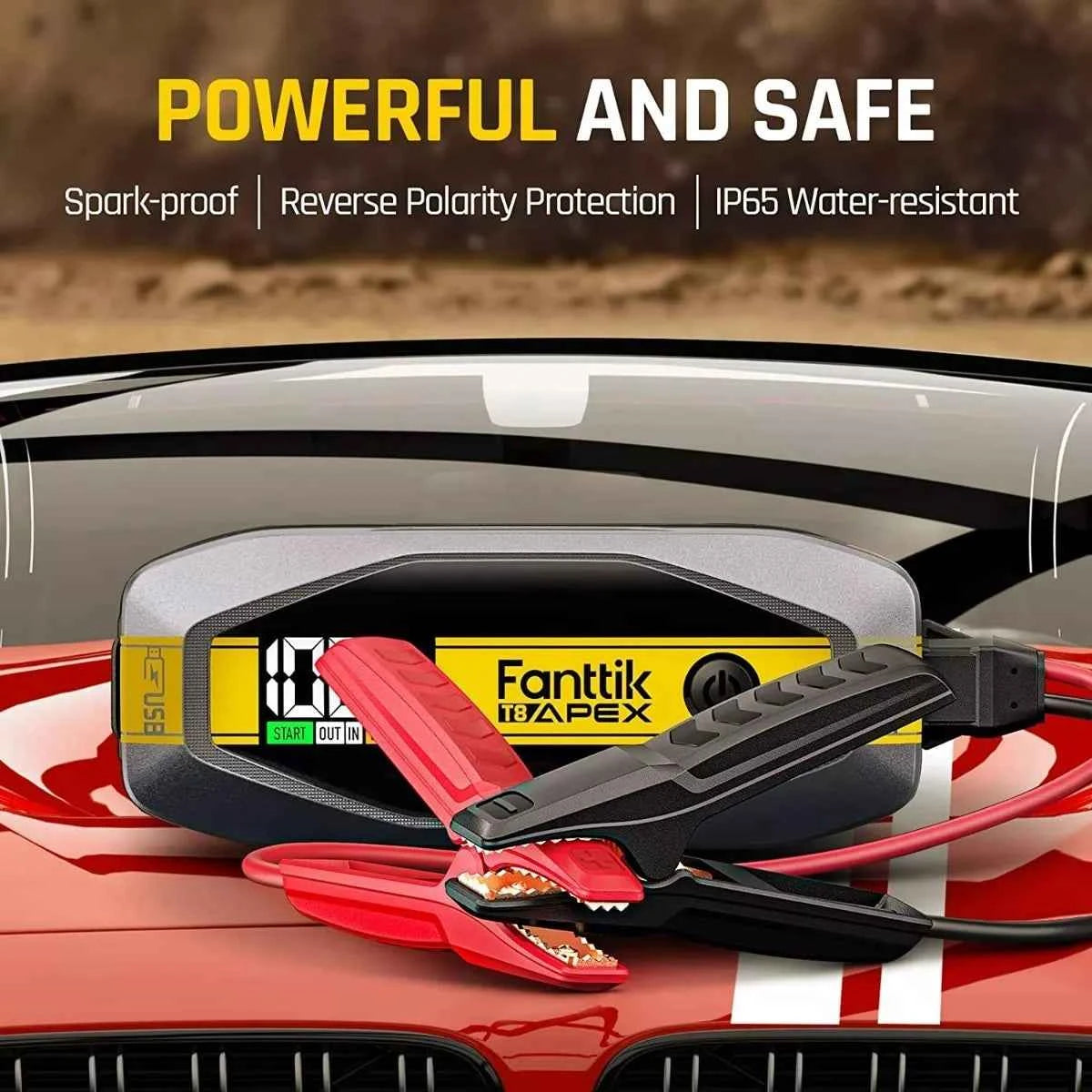 Arrancador para batería de vehículos 2000 amperios Fanttik T8 Apex
